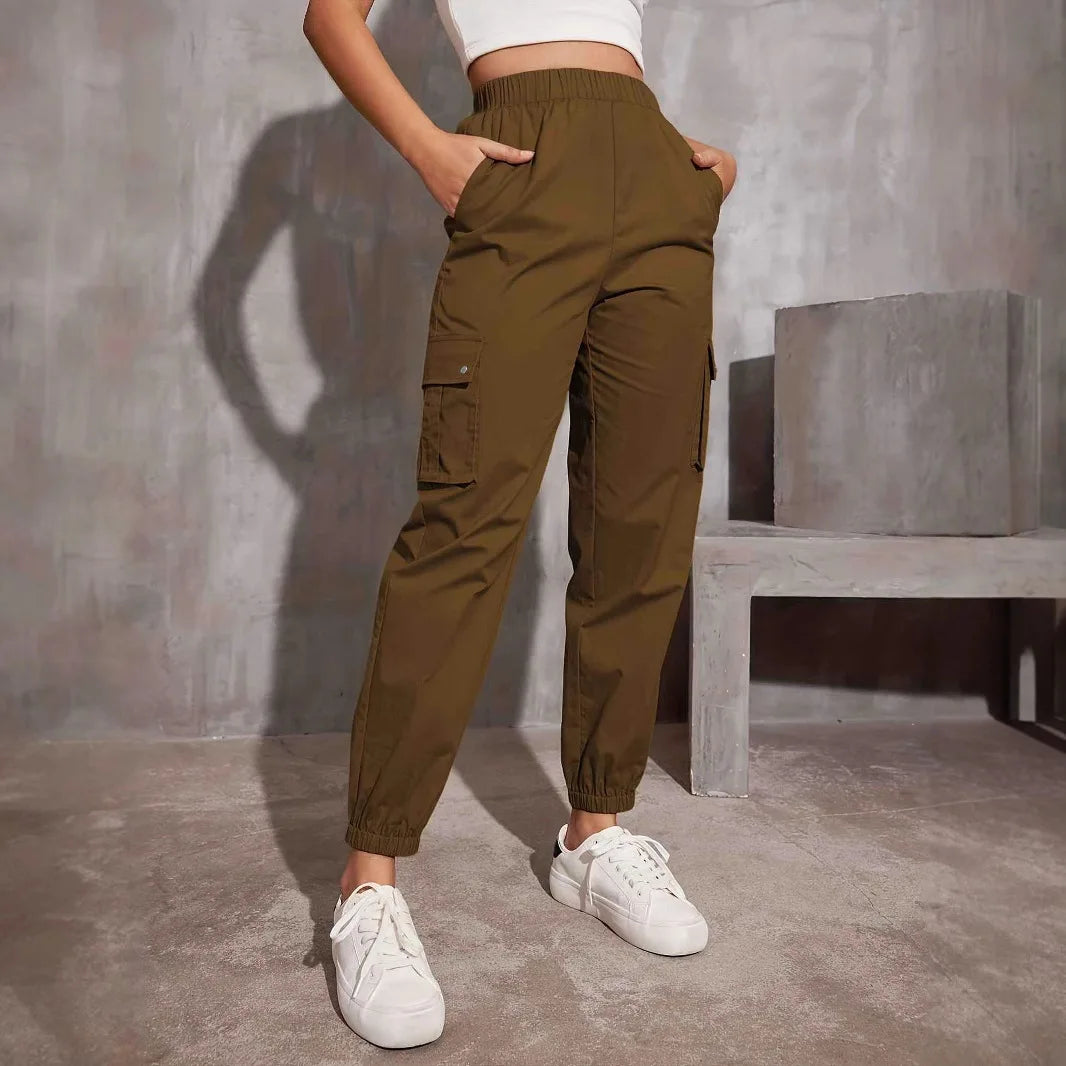 Lässige Y2K-Cargohose – High Waist, Wide Leg & Utility Style